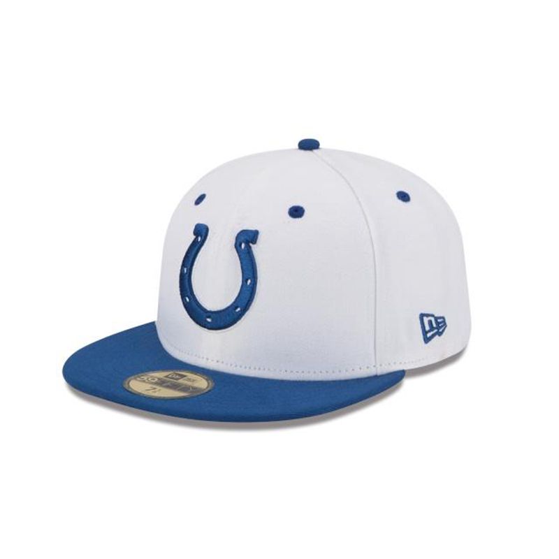 NFL Indianapolis Colts 2tone 59Fifty Fitted (BAL4219) - White New Era Caps